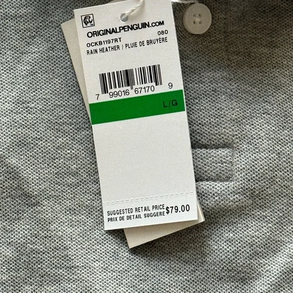 Original Penguin Light Gray Polo Shirt - Picture 3 of 4
